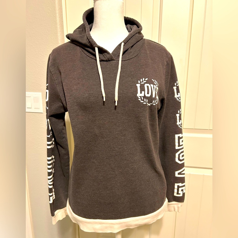 On Fire Love gray hoodie
